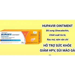 Hupavir Ointment 20 gam hỗ trợ giảm sùi cho nam và nữ, bôi được ở miệng lưỡi và vết thương hở