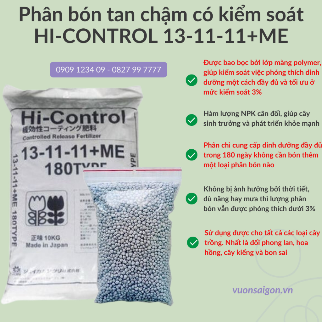 Phân siêu tan chậm Nhật Bản 13-11-11+ME 3