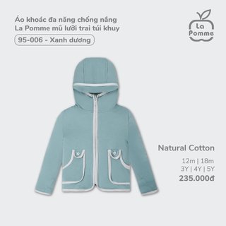La pomme SS2024 áo khoác đa năng chống nắng la pomme mũ lưỡi trai khuy túi