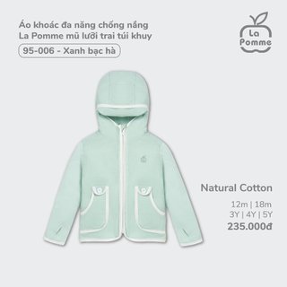 La pomme SS2024 áo khoác đa năng chống nắng la pomme mũ lưỡi trai khuy túi