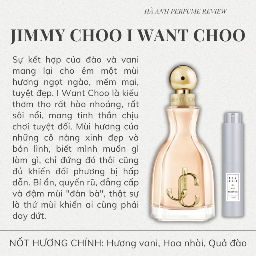 Nước Hoa Nữ Jimmy Choo I Want Choo 10ml Hà Anh Perfume | Shopee Việt Nam