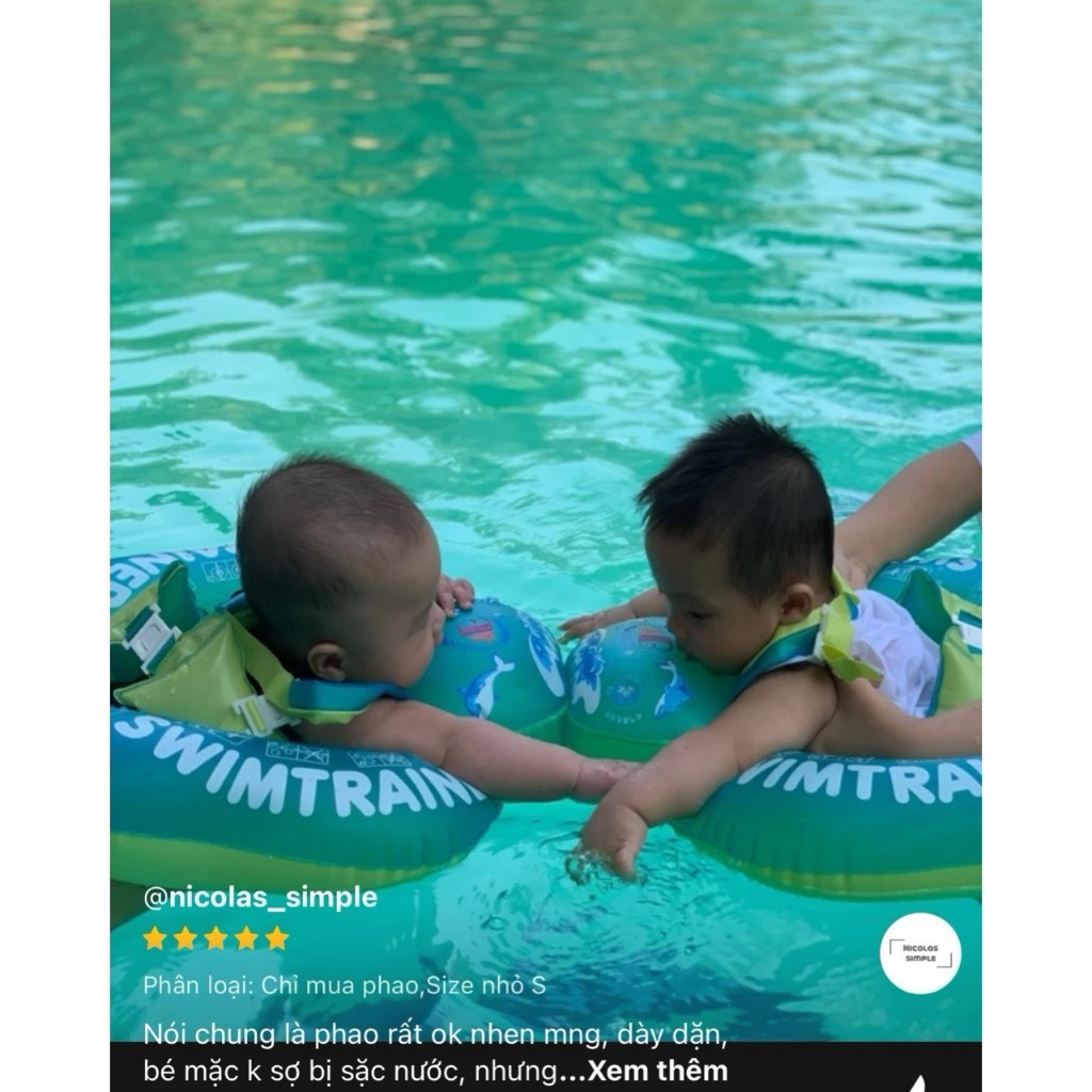 PHAO TẬP BƠI PHAO CHỐNG LẬT SWIMTRAINER ABC cho bé mesocshop
