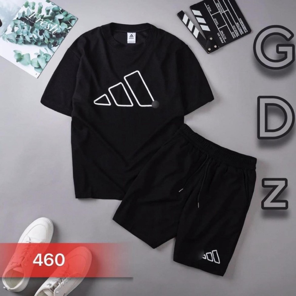 Bộ Thể Thao Cộc tay Nam Cổ Bẻ Logo ADl.DAS Mùa Hè Thoáng Khí Siêu Thấm Hút, Chất Liệu Cotton Khô Mềm Mịn Thoáng Khí - ảnh 3