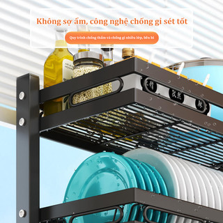 BMZAR Giá để bát đĩa thoát nước Kệ đựng bát đĩa Trên Bồn Rửa Bát Cao Cấp Đa Năng Tầng Kệ Để Chén Đĩa Trên Bồn Rửa Bát