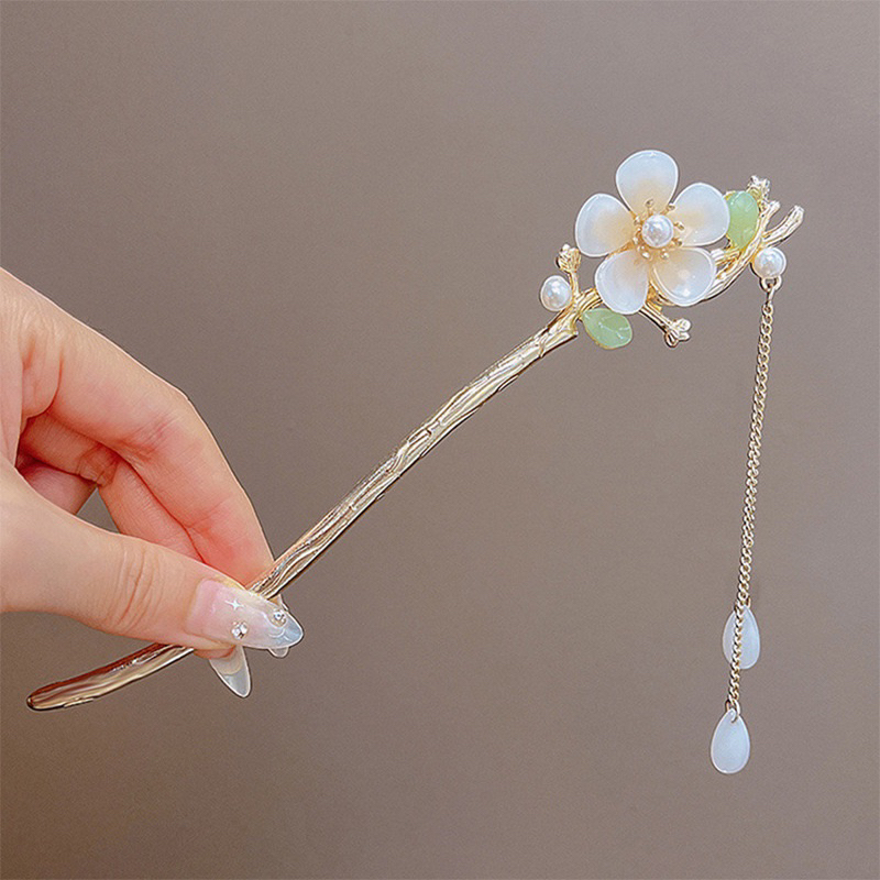 Trâm cài tóc tinh tế sang trọng tổng hợp các kiểu trâm búi tóc bằng gỗ kim  loại hình hoa | Shopee Việt Nam