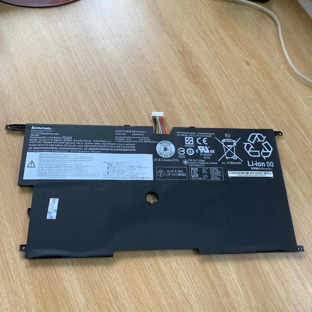 PIN LENOVO X1 CARBON GEN 2 3 (CORE I THẾ HỆ 4,5) (ZIN) - 4 CELL ThinkPad X1 Carbon Gen 2, ThinkPad X1 Carbon Gen 3 20A7