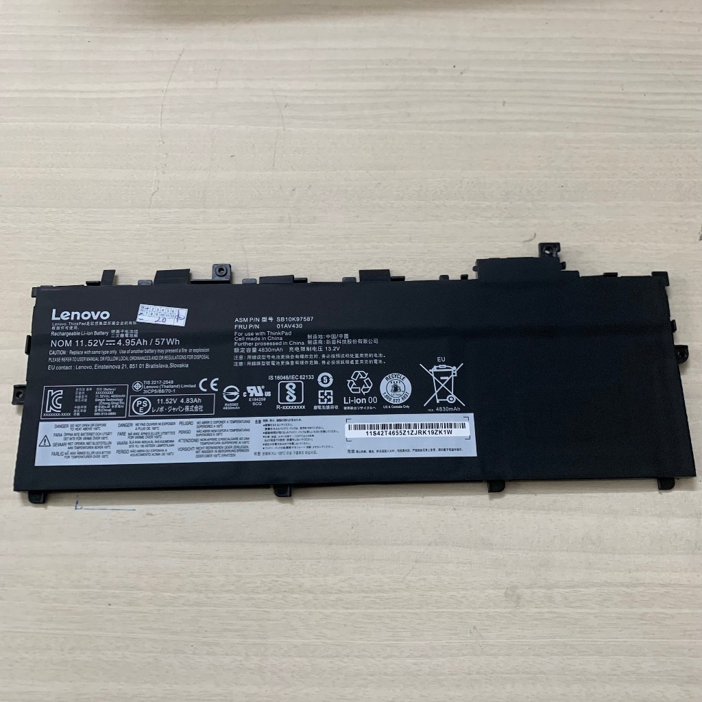 PIN LENOVO X1 CARBON GEN 5 6 CORE I THẾ HỆ 6 7 8 ZIN Lenovo ThinkPad X1 Carbon Gen 5th 2017, X1 Carbon Gen 6th 2018