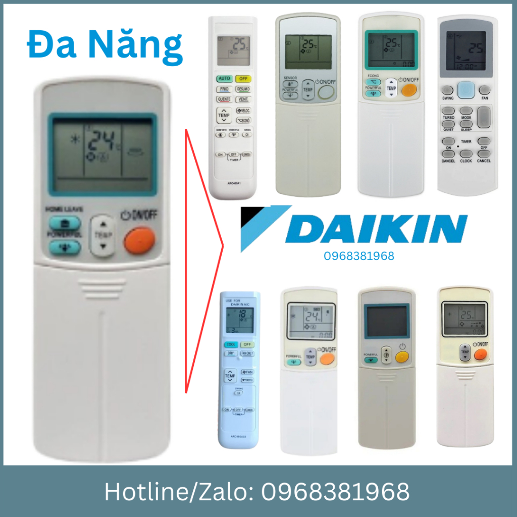 Điều Khiển Điều Hòa Đa Năng - Dùng Cho Tất Cả Các Dòng Điều Hòa Daikin ...