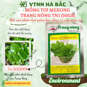 Mồng Tơi MEKONG TRANG NÔNG TN1 (50gr), Hạt Giống Nảy Mầm Tốt, Năng Suất Cao, Trông Quanh Năm - Hạt Giống Hà Bắc