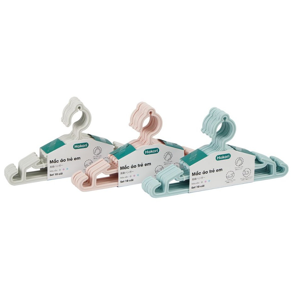 (Freeship) Set 10 Móc Quần Áo Trẻ em Hokori giá siêu rẻ (mã 2830)