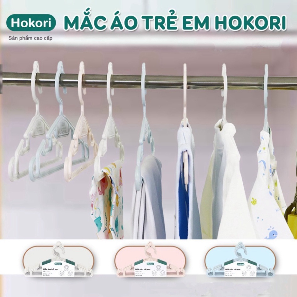 (Freeship) Set 10 Móc Quần Áo Trẻ em Hokori giá siêu rẻ (mã 2830)