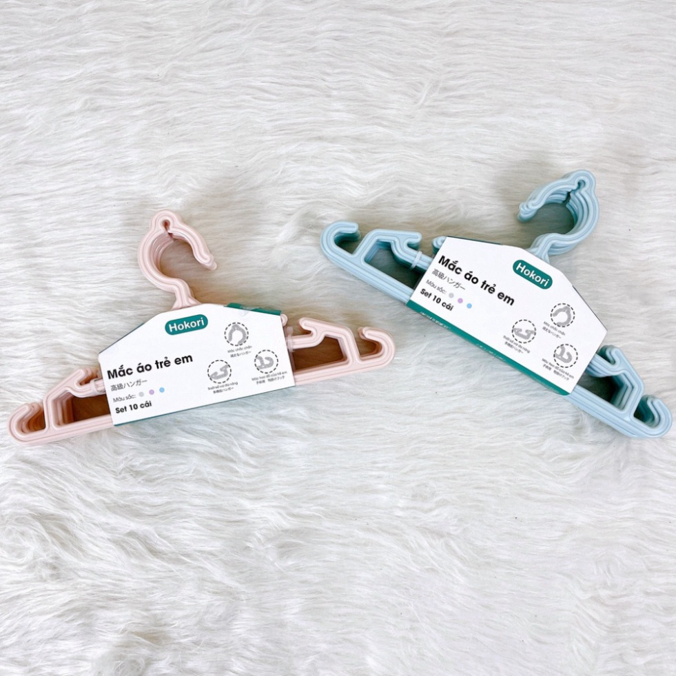(Freeship) Set 10 Móc Quần Áo Trẻ em Hokori giá siêu rẻ (mã 2830)