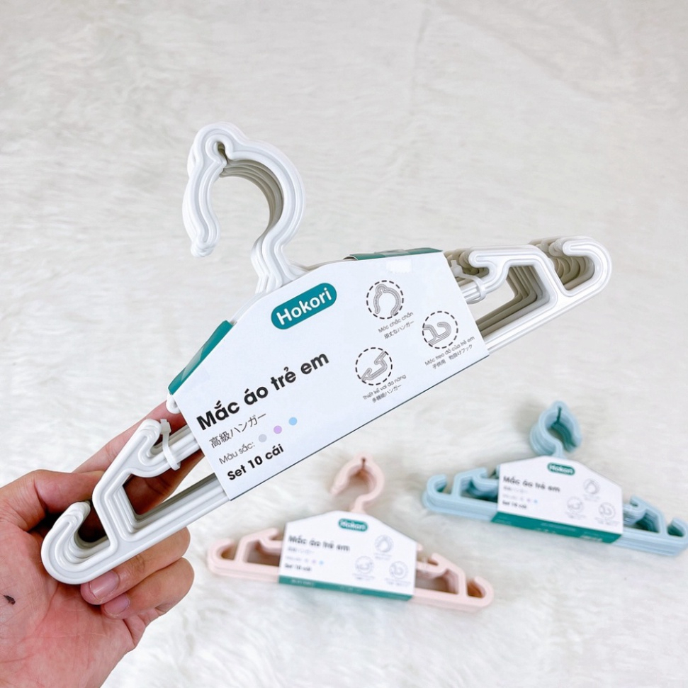 (Freeship) Set 10 Móc Quần Áo Trẻ em Hokori giá siêu rẻ (mã 2830)