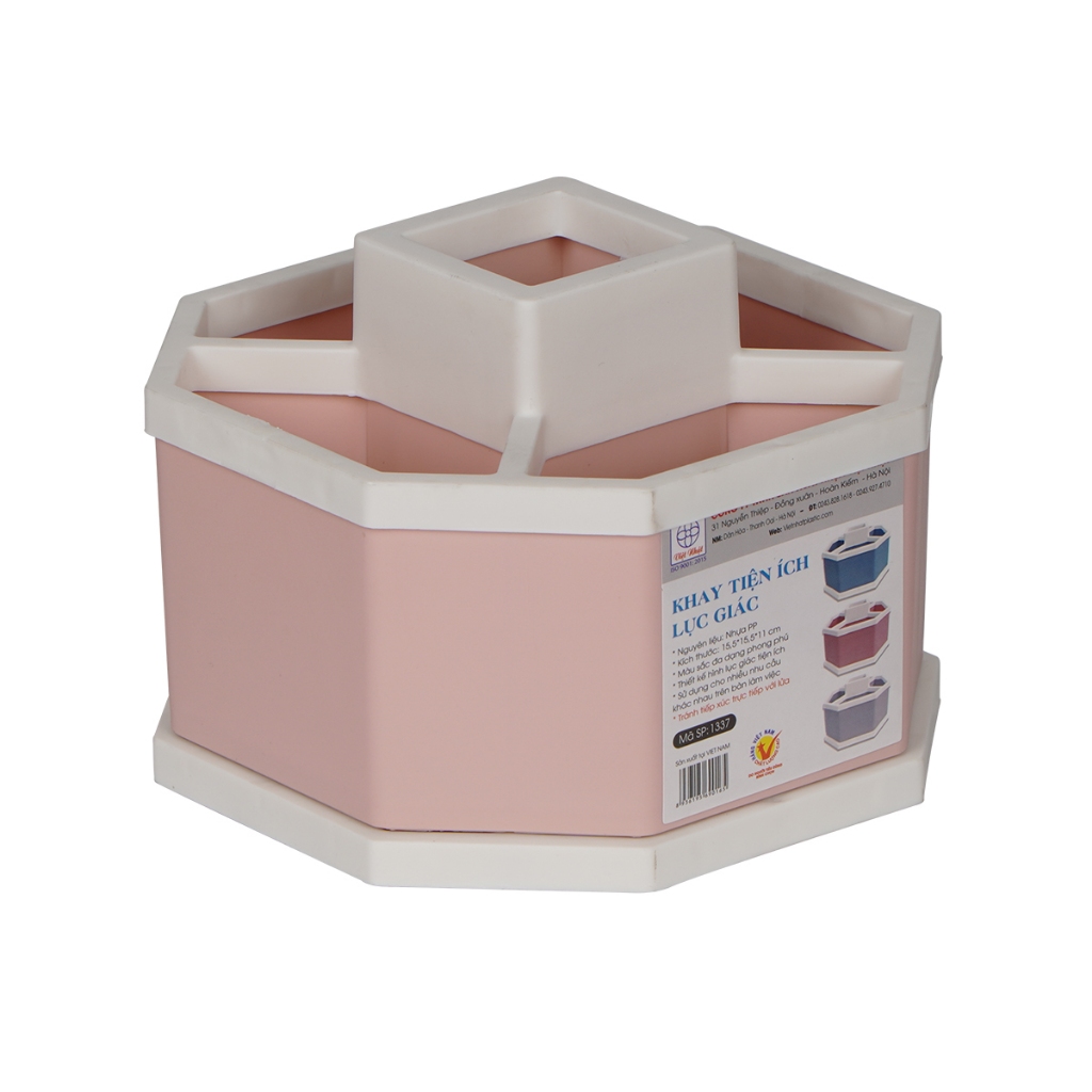 Khay Tiện ích 6 Ngăn - Khay Đựng Đồ Dùng Học Tập, Khay Đựng Đồ Văn Phòng Việt Nhật Plastic (mã 1337)