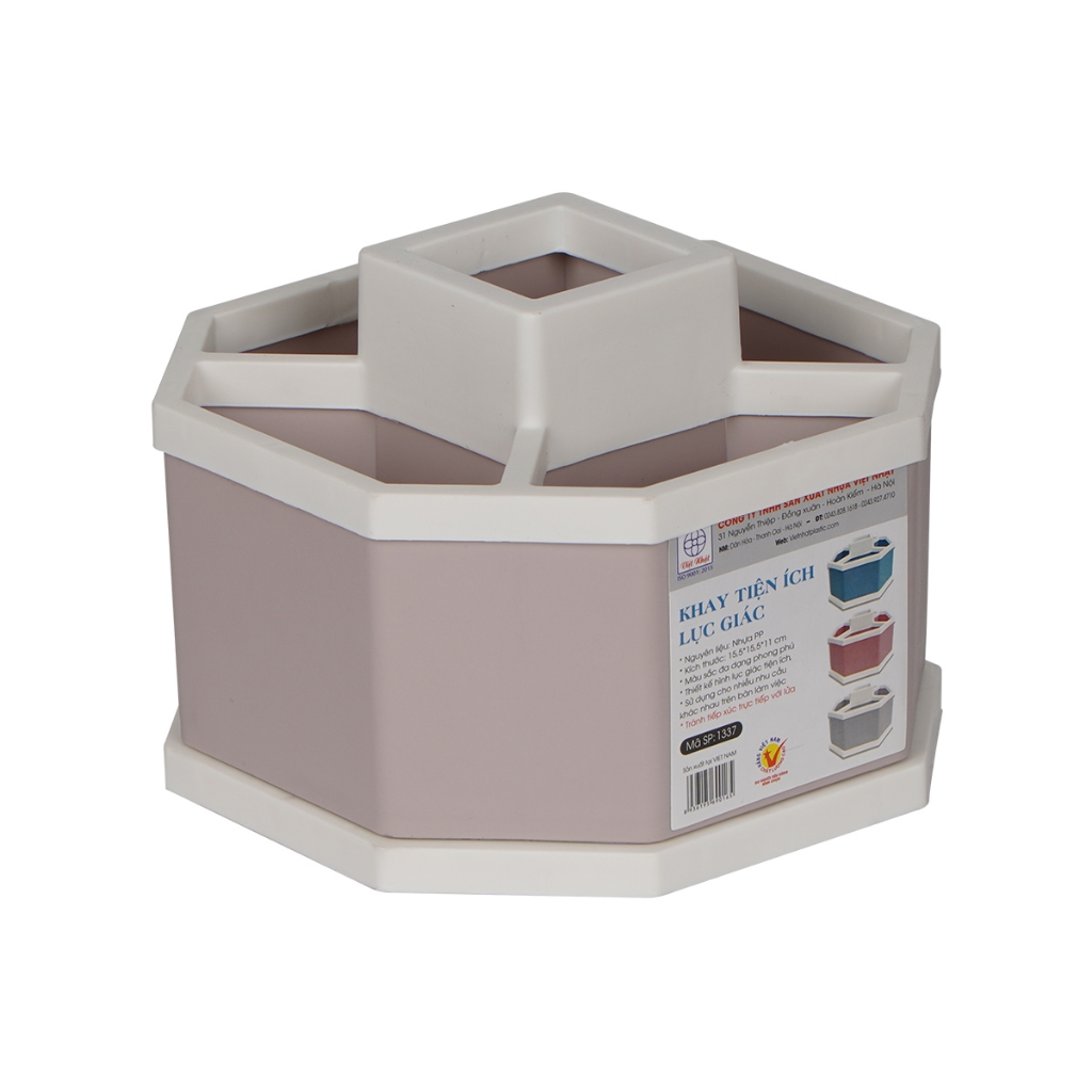 Khay Tiện ích 6 Ngăn - Khay Đựng Đồ Dùng Học Tập, Khay Đựng Đồ Văn Phòng Việt Nhật Plastic (mã 1337)