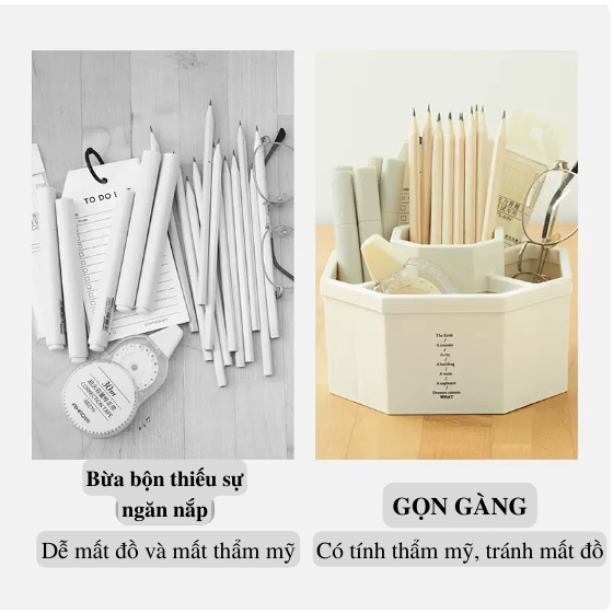 Khay Tiện ích 6 Ngăn - Khay Đựng Đồ Dùng Học Tập, Khay Đựng Đồ Văn Phòng Việt Nhật Plastic (mã 1337)