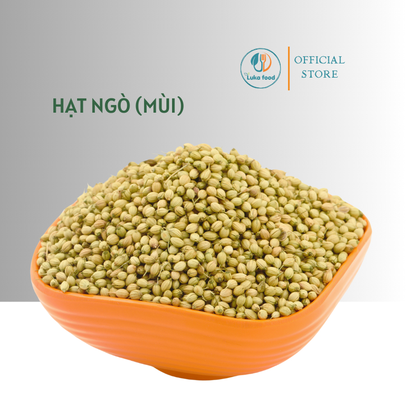 Hạt Mùi Khô Sạch (Hạt Ngò) 100g - Gia Vị Nấu Phở, Lẩu, Các Món Nướng Thơm Lừng, Thảo Mộc Tắm Bé, Xông Hơi Thư Giãn Luka