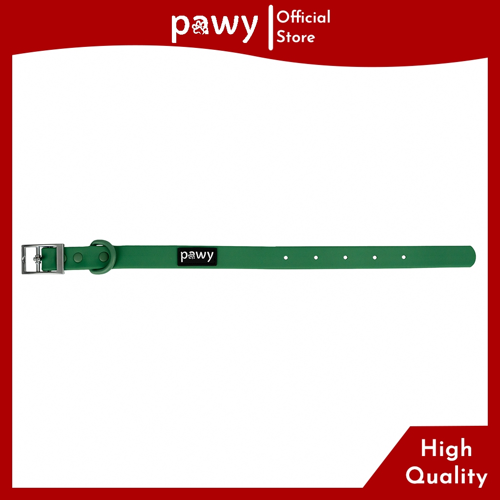 Ảnh Vòng Cổ Cho Chó Pawy - Flexiwear - Màu Xanh Lá - PVC Waterproof Dog Collar 1