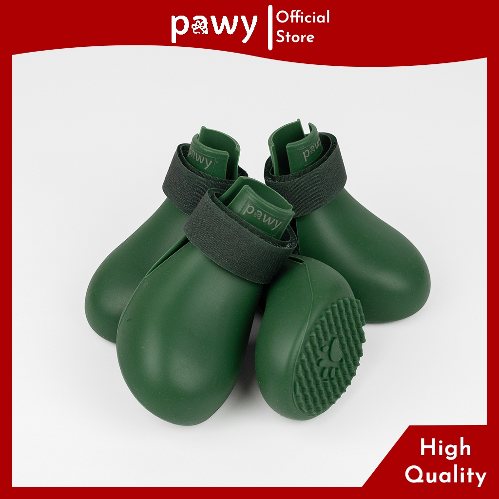 Ảnh Giày Cho Chó Mèo Pawy - Ultra Protection - Xanh Lá Cây - Pawy Dog & Cat Shoes - Giày Đi Mưa Cho Chó Mèo 1