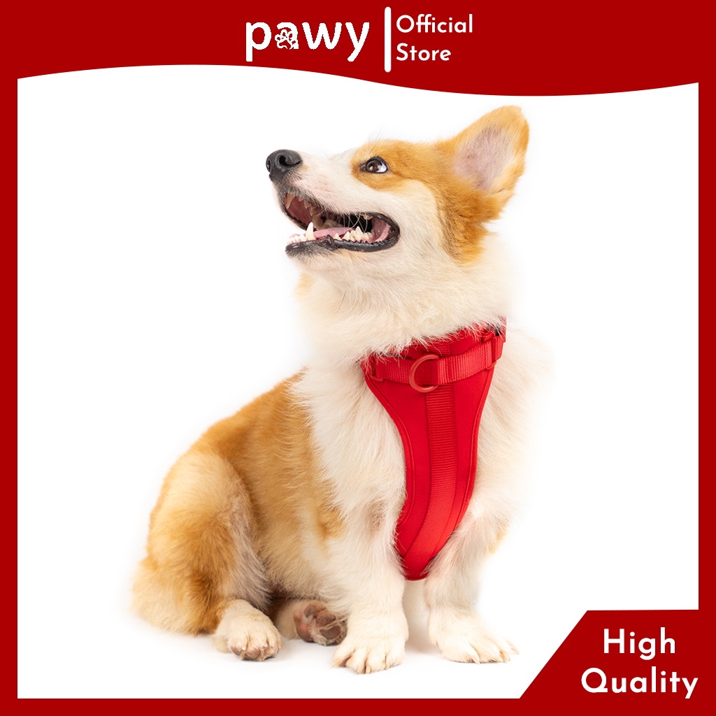 Ảnh Yếm Dắt Cho Chó Pawy - Flexiwear - Màu Đỏ - Dog No Pull Harness - Yếm cho mèo 1