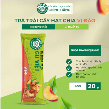 Trà Trái Cây Hạt Chia Hòa Tan-Trà đào,Trà vải,Trà xoài,Trà chanh dây-Trà trái cây gói nhỏ tiện dụng