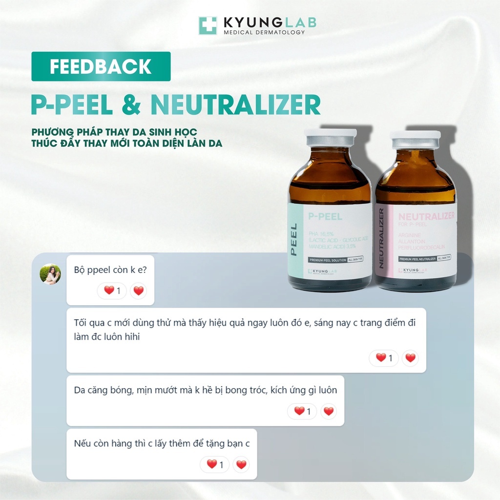 Ảnh Peel da KyungLab P-Peel thay da sinh học tái tạo da toàn diện 2