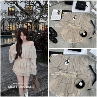 Sét áo trễ vai bling bling + chân váy (sale)