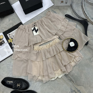 Sét áo trễ vai bling bling + chân váy (sale)