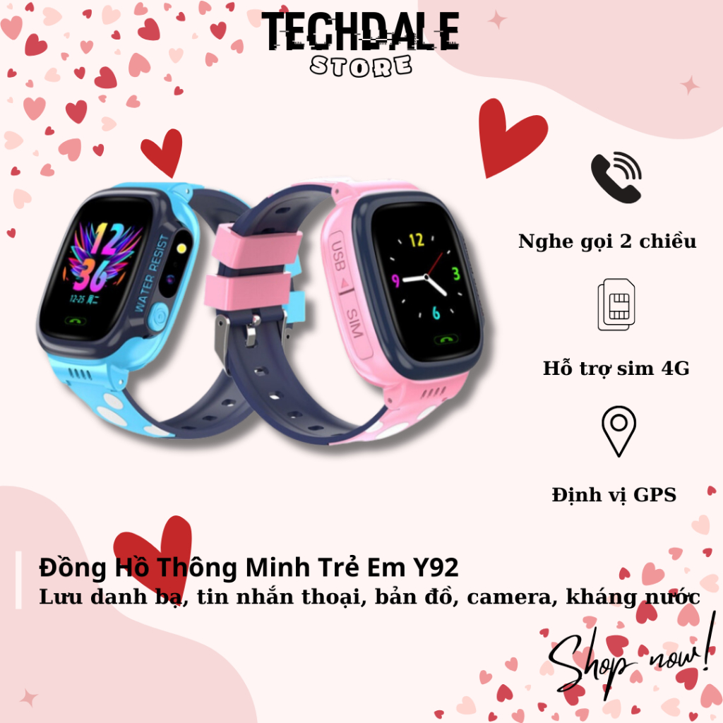 Đồng Hồ Thông Minh Smart Watch Y92, Định Vị, Nghe Gọi Đa Chức Năng, Cao ...