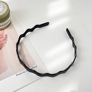 Băng đô cài tóc Nam nữ Răng Cưa Bằng Nhựa Bóng Chống Trượt Màu Đen Phong Cách Hàn Cực Đẹp