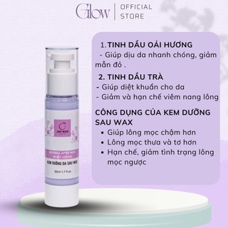 Kem Dưỡng Da Sau Khi Wax Lông Giúp Giảm Ửng Đỏ, Viêm Nang Lông GLOWWAXING Lành Tính An Toàn CHE TÊN