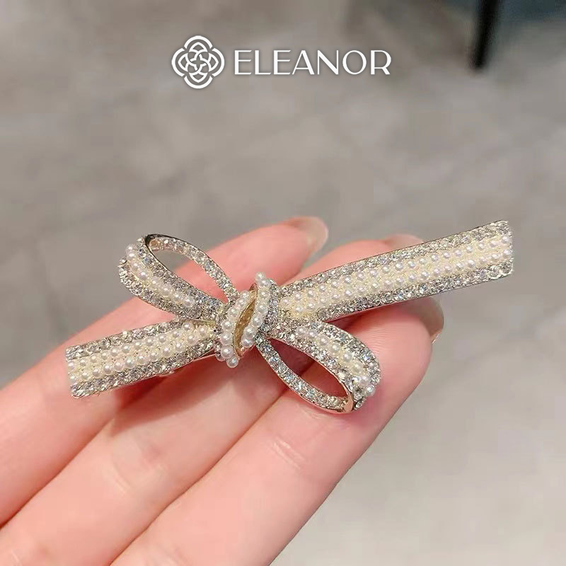 Kẹp tóc nữ Eleanor Accessories đính đá ngọc trai nhân tạo phụ kiện tóc kẹp tóc 7440