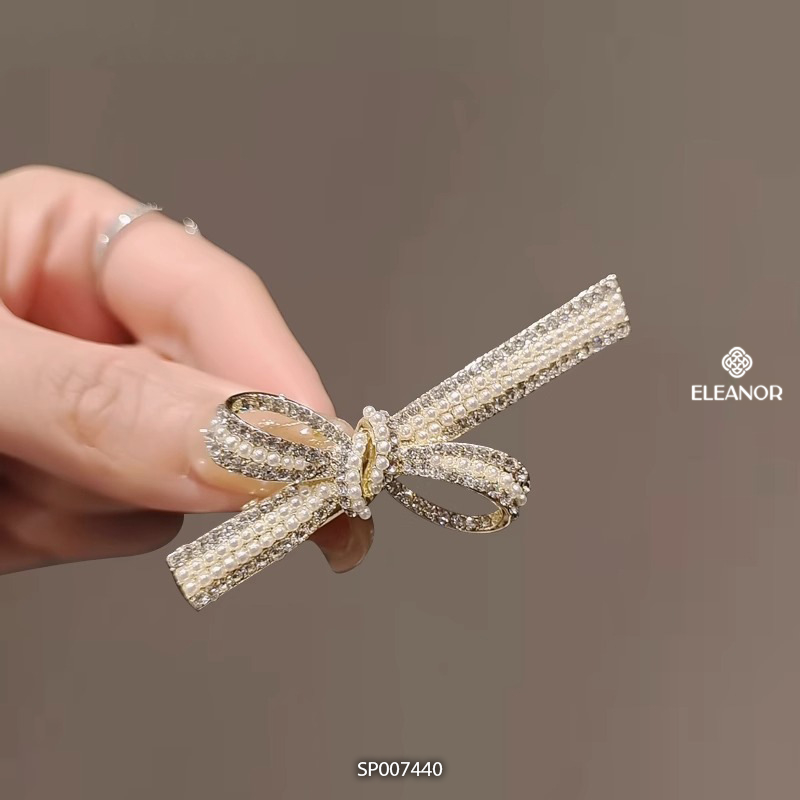 Kẹp tóc nữ Eleanor Accessories đính đá ngọc trai nhân tạo phụ kiện tóc kẹp tóc 7440