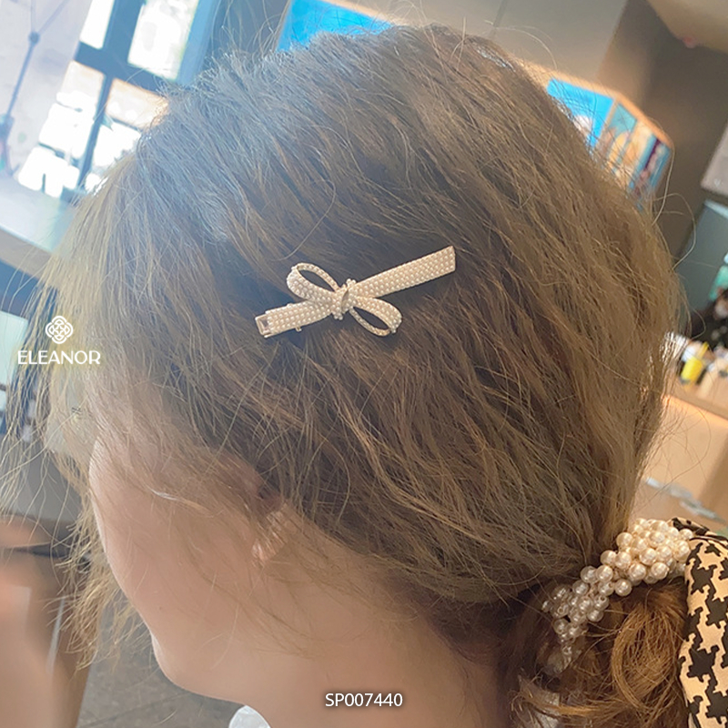 Kẹp tóc nữ Eleanor Accessories đính đá ngọc trai nhân tạo phụ kiện tóc kẹp tóc 7440