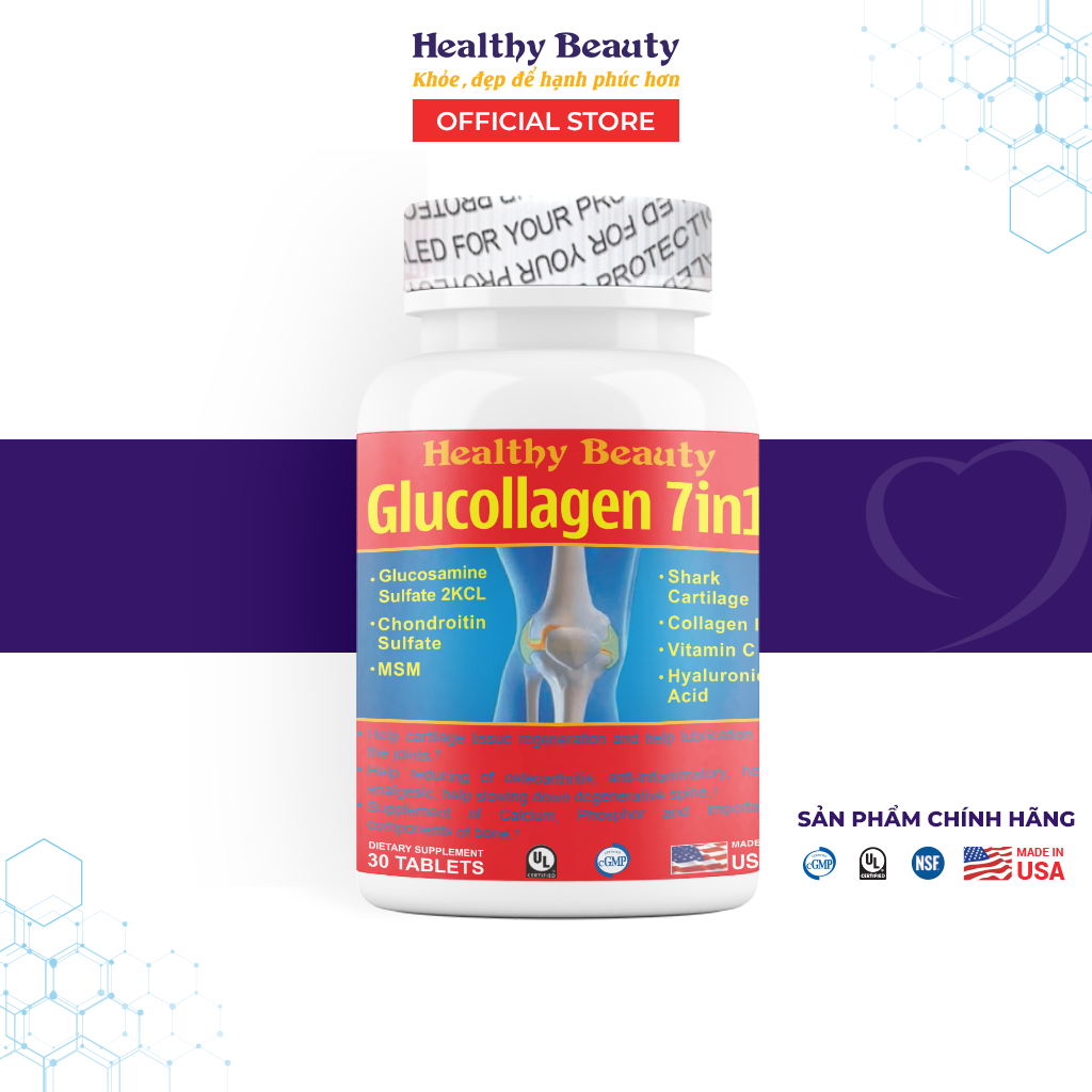 Ảnh Viên uống giúp tái tạo và nuôi dưỡng mô sụn - HB Glucollagen 7 in 1 4
