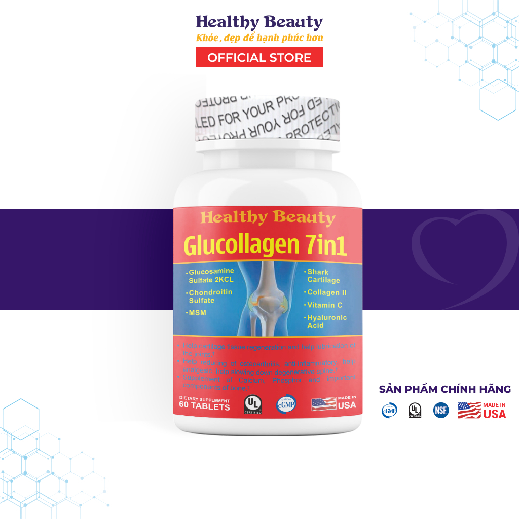 Ảnh Viên uống giúp tái tạo và nuôi dưỡng mô sụn - HB Glucollagen 7 in 1 2