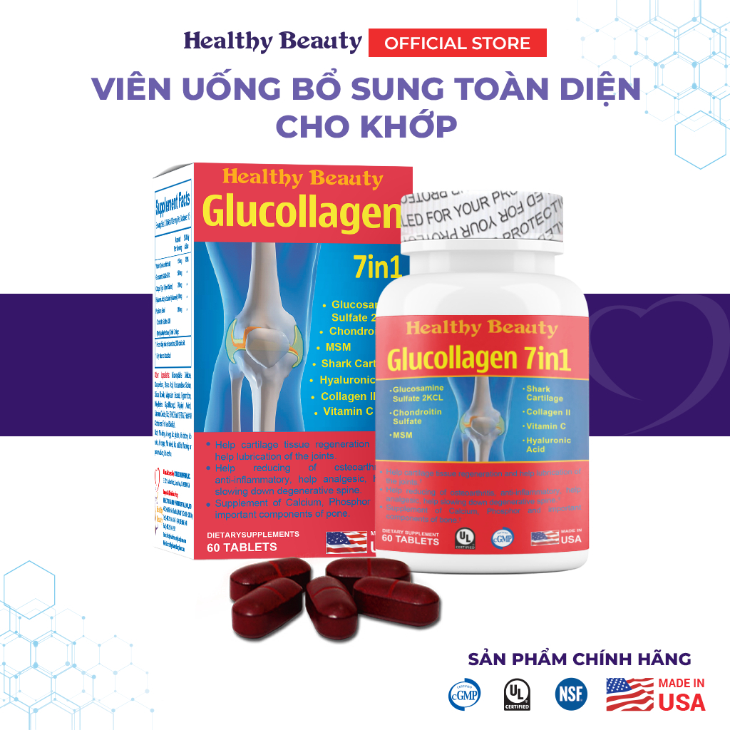 Ảnh Viên uống giúp tái tạo và nuôi dưỡng mô sụn - HB Glucollagen 7 in 1 3