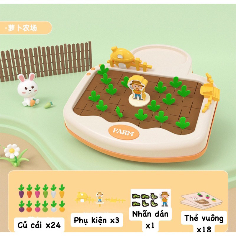 Đồ Chơi Nông Trại Nhổ Cà Rốt Đồ Chơi Montessori Thu Hoạch Trang Trại Nông Trại Phân Biệt Màu Sắc - Đồ Chơi Cho Bé PUKAPI