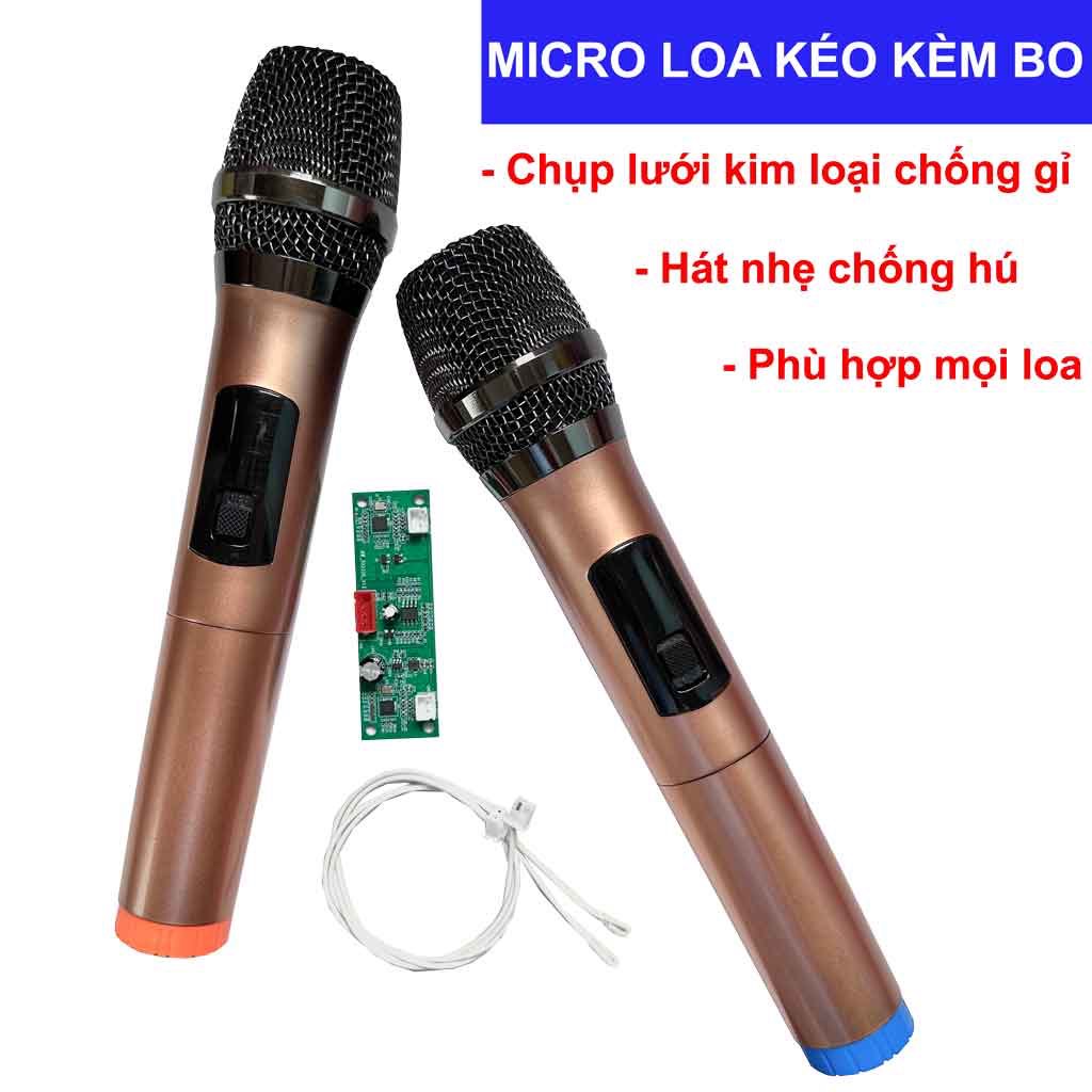 Micro loa kéo rẻ, chụp lưới inox chống gỉ, hát nhẹ, dễ dàng kết nối ...
