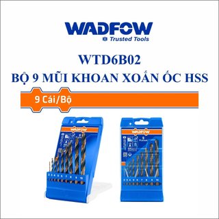 WADFOW Bộ 9 mũi khoan xoắn ốc HSS WTD6B02