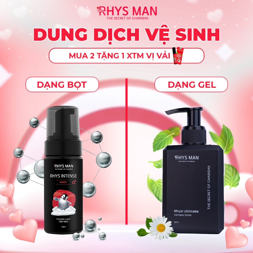 Dung dịch vệ sinh nam giới hương bạc hà RHYS MAN Rhys Ultimate 120ml ...