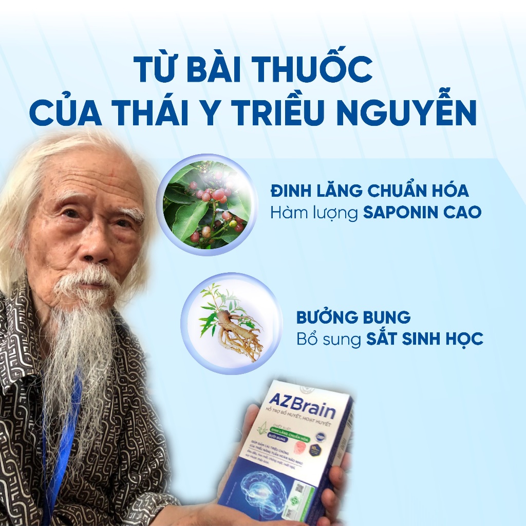 Ảnh AZBR60 - Viên uống bổ não AZBrain hoạt huyết, hết chóng mặt đau đầu, mất ngủ, tăng tuần hoàn máu(Hộp 60 viên)ZLOVE 4