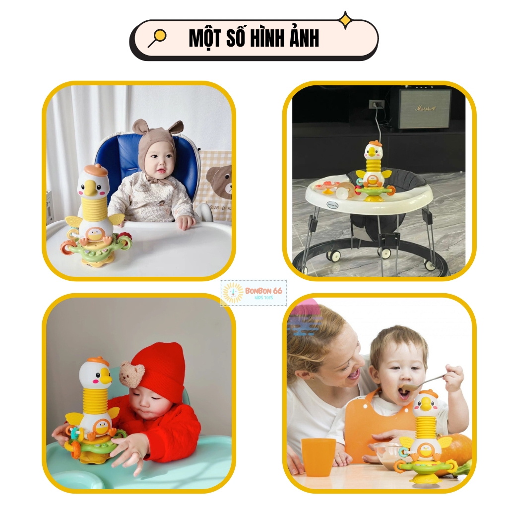 Đồ Chơi Vịt Montessori Để Bàn Ăn Cho Bé Ăn Dặm Đồ Chơi Luồn Hạt Âm Thanh Giúp Bé Phát Triển Các Giác Quan-PUKAPI