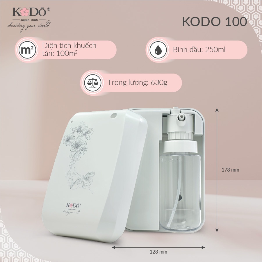 Ảnh Máy khuếch tán tinh dầu Kodo 100 dành cho phòng khách, phòng ngủ, cửa hàng, showroom 100m2, dung tích: 250ml 2
