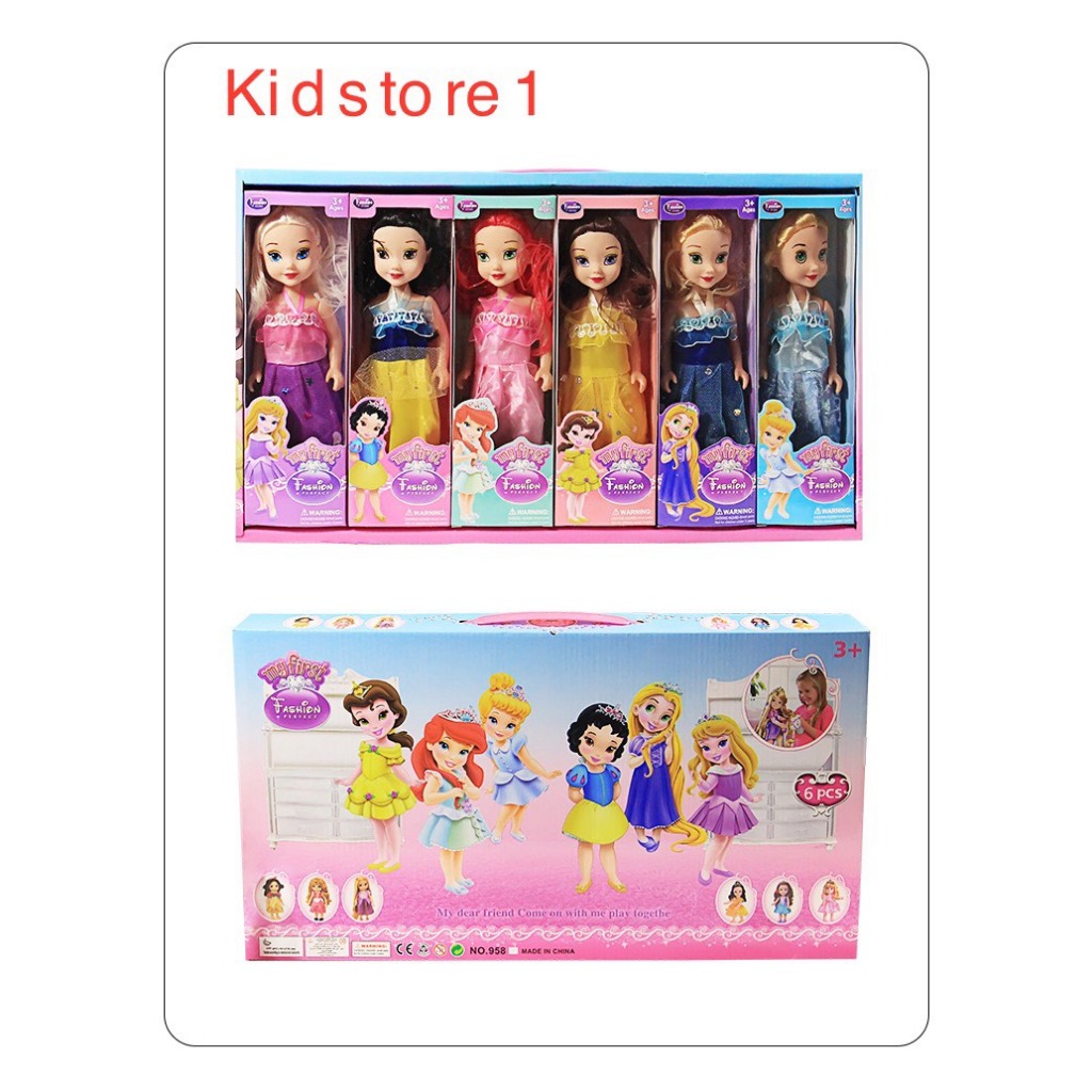 Bộ Đồ Chơi Búp Bê Công Chúa Disney 6 Con cho Bé Đáng Yêu
