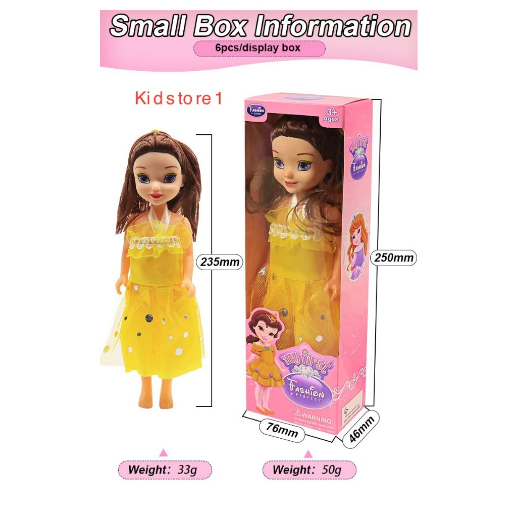 Bộ Đồ Chơi Búp Bê Công Chúa Disney 6 Con cho Bé Đáng Yêu