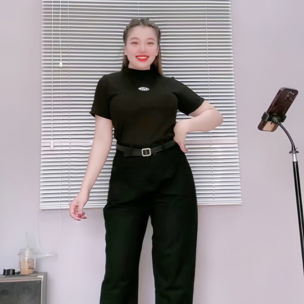 Áo Thun Babytea Tay Ngắn Bigsize Nữ Vải Gân Tăm Co Giãn Lên Phom Tôn Dáng Phong Cách Trẻ Trung Năng Động  G234