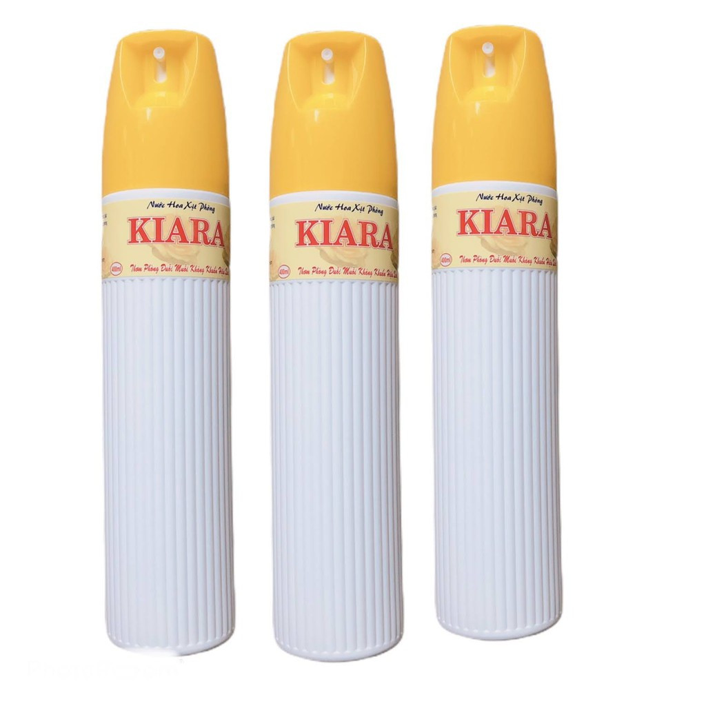 Xịt phòng nước hoa Kiara 400ml. Cho phòng bạn ngát hương hoa, ngăn ngừa ẩm mốc