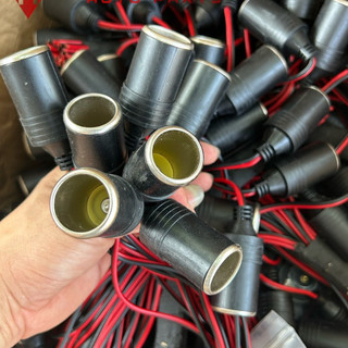 Combo 10 Dây Tẩu Cái Ổ Cắm Tẩu Sạc Đầu Cái Trên Ô Tô 12V-24V 10A - vỏ nhựa