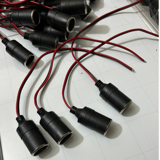 Combo 10 Dây Tẩu Cái Ổ Cắm Tẩu Sạc Đầu Cái Trên Ô Tô 12V-24V 10A - vỏ nhựa